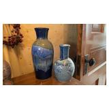 2 Decorative Pottery Vases