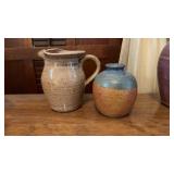 Mini Decorative Pottery Pitcher and Vase