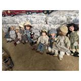 Lot of 9 Yesterdays Child Dolls and Accessories