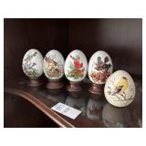 Avon Porcelain Eggs on Pedestals