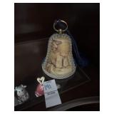 Vintage Hummel Angel Baby Musical Bell Ornament