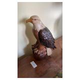 Wood Bald Eagle Sculpture