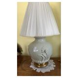 Vintage Ceramic Floral Lamp