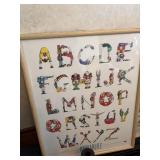 2 Pc Set Alphablitz and Alphabat Framed Decor