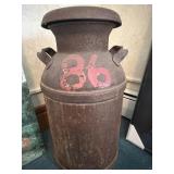 Vintage 10 Gallon Milk Can