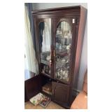 Ethan Allen Georgian court cherry display lighted