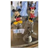 Vintage Enesco Mickey and Minnie Mouse glass bell