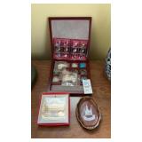 Heart Gemstone Pendants, Whitehouse Ornament, and