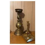 Lot of 3 brass candle holders