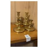 4 Brass Candle Holders