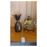 1953 Vintage Solid Brass Trivet Featuring The