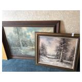 Framed Tree Landscape Paintings Signed Hoffman