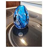 Fenton glass egg paper weight