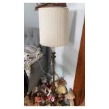 Vintage mid century modern brass floor lamp with