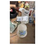 Vintage Fenton art glass hand painted bell