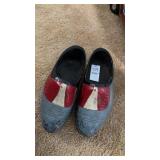 Vintage hand carved hand painted wooden clogs