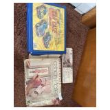 Vintage Fashion Plates and Car Case with Die Cast