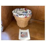 Longaberger bouquet basket With cloth/ plastic