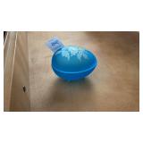 Frosted Glass Blue Egg Trinket Box