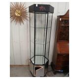 Hexagon 4 shelf display case 23" wide, 20