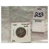1941 Mercury Dime