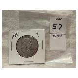 1953-D Franklin half dollar