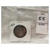1949-P Franklin half dollar