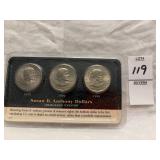 3 Susan B. Anthony Dollars