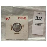 1958 Roosevelt Dime (flip)