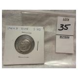 1964-D Roosevelt Dime (flip)