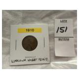 1910 Lincoln Wheat Penny