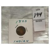 1893 Indian Head Penny