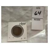 1955-P Lincoln wheat penny