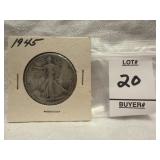 1945 Walking Liberty Half Dollar