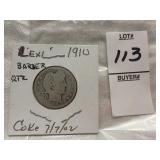 1910 Barber Quarter