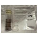 25 Roosevelt Silver Dimes - Tube