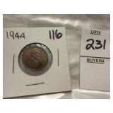 1944 Lincoln Cent - Red