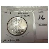 1941-D Walking Liberty Half Dollar
