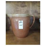 Vintage pottery pitcher 7" tall