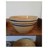 Antique 9-1/2 " pottery bowl