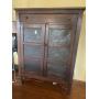 Punched tin pie safe antique original cabinet has