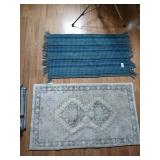 2 rugs 24"x41" and 20"x36"