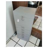 Metal file with 6 drawers 30"x 12" x 10"