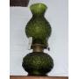 Vintage Green Glass Oil Lamp