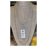 (2) Danecraft 925 sterling chain necklaces