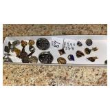 Vintage lapel pins, cuff links etc