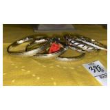 Monet silvertone bangle bracelets