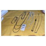 (3) silvertone Monet necklaces & bracelet