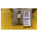 Clinton 17 jewel ladies watch 10k gold-filled