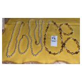 (3) pearl necklaces & bracelets- sone w/sterling